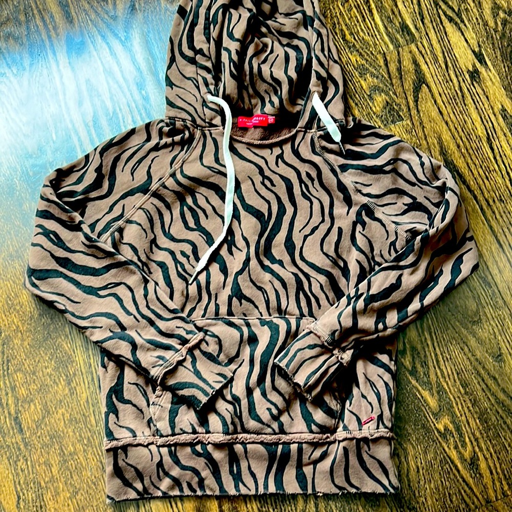 N:philanthropy zebra stripe hoodie in XS